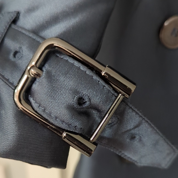 Burberry Midnight Blue Satin Trench Coat - Picture 5 of 8